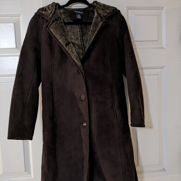 Ann Taylor Brown Long Coat - Picture 2 of 3